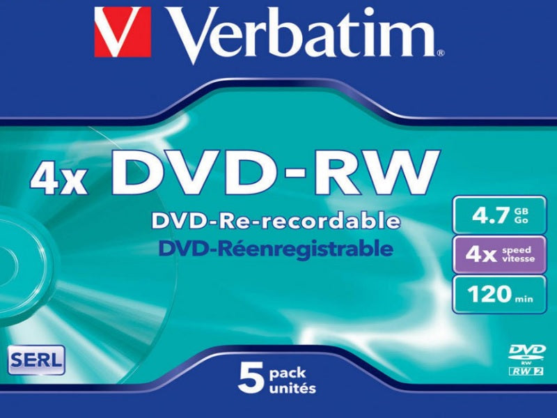 VERBATIM Dvd-Rw 4.7Gb 4 X Speed 120 Min