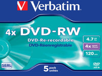 VERBATIM Dvd-Rw 4.7Gb 4 X Speed 120 Min