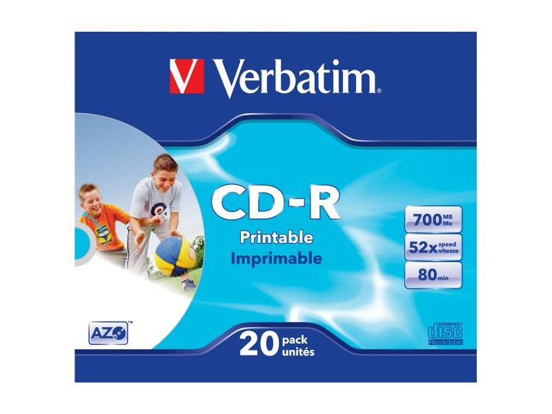 VERBATIM 20 Pack Cd-R Printable