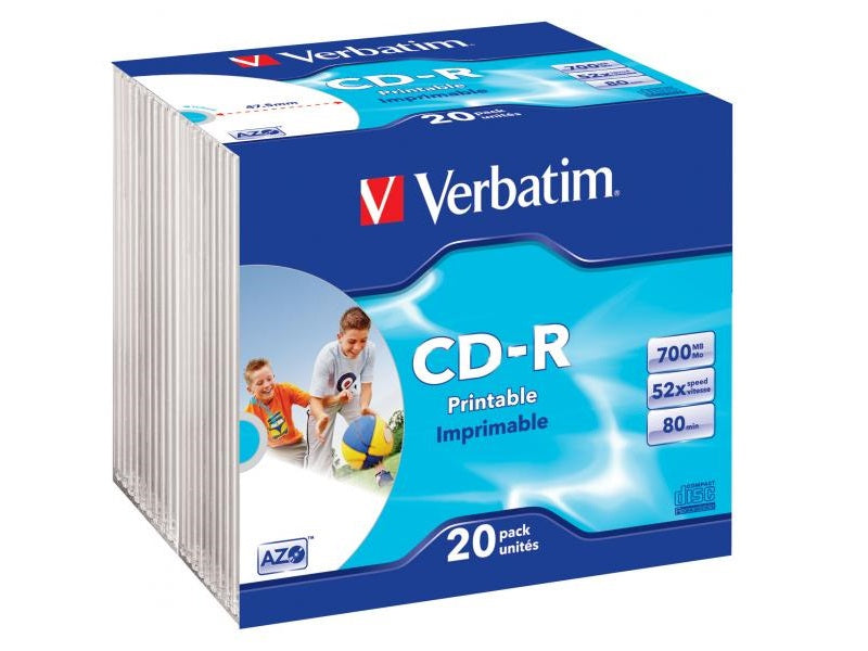 VERBATIM 20 Pack Cd-R Printable