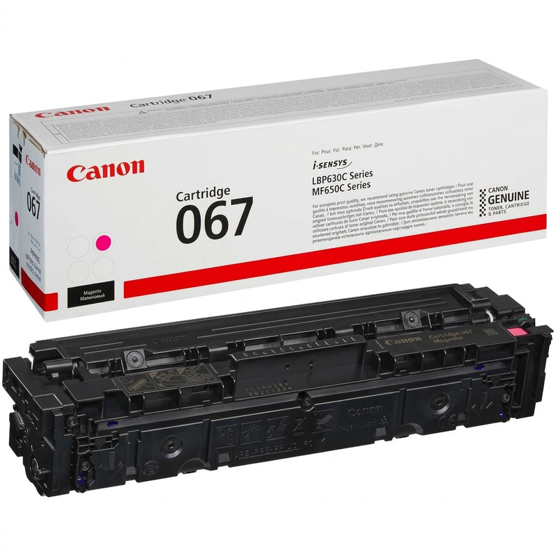 Canon 067 Magenta Toner Cartridge - 1,250 Pages Genuine Colour Laser Toner