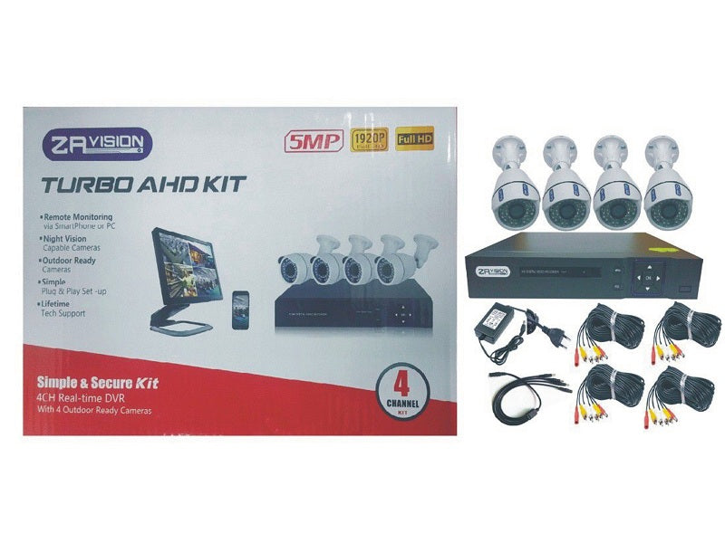 ZAVISION 4Ch 1Mp Dvr Kit Metal