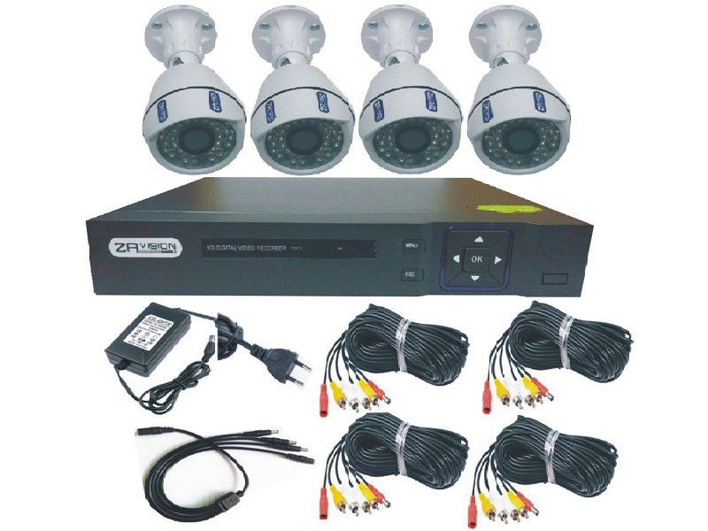 ZAVISION 4Ch 1Mp Dvr Kit Metal