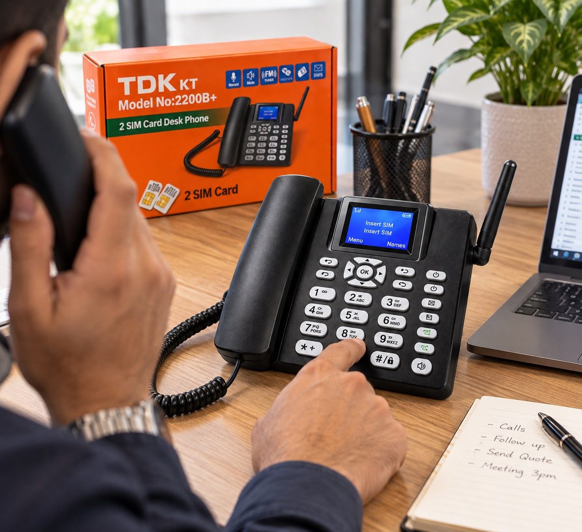 TDK 2200B+ GSM Fixed Wireless Phone Desk