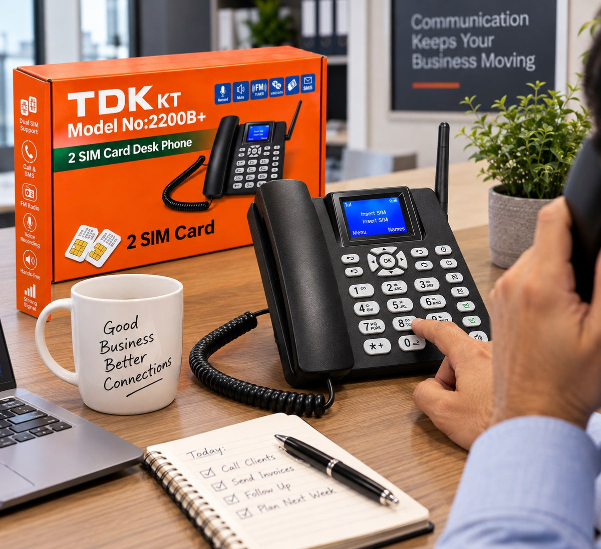 TDK 2200B+ GSM Fixed Wireless Phone Desk