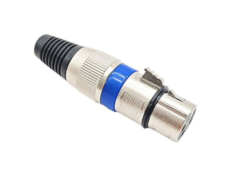 ZATECH 3-Pin XLR Female Connector - Silver-Plated Contacts, Nickel, Click-Lock – view 2