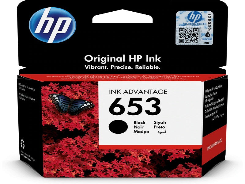 HP 653 Black Ink Cartridge 3Ym75Ae