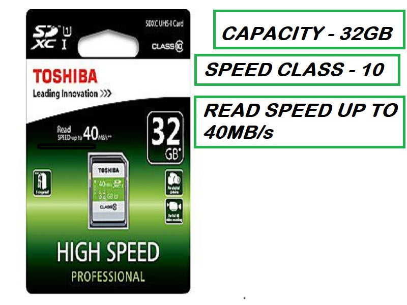 SD Card 32Gb Toshiba Cl 10