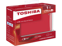 TOSHIBA 1Tb External Hdd Usb3.0 Red