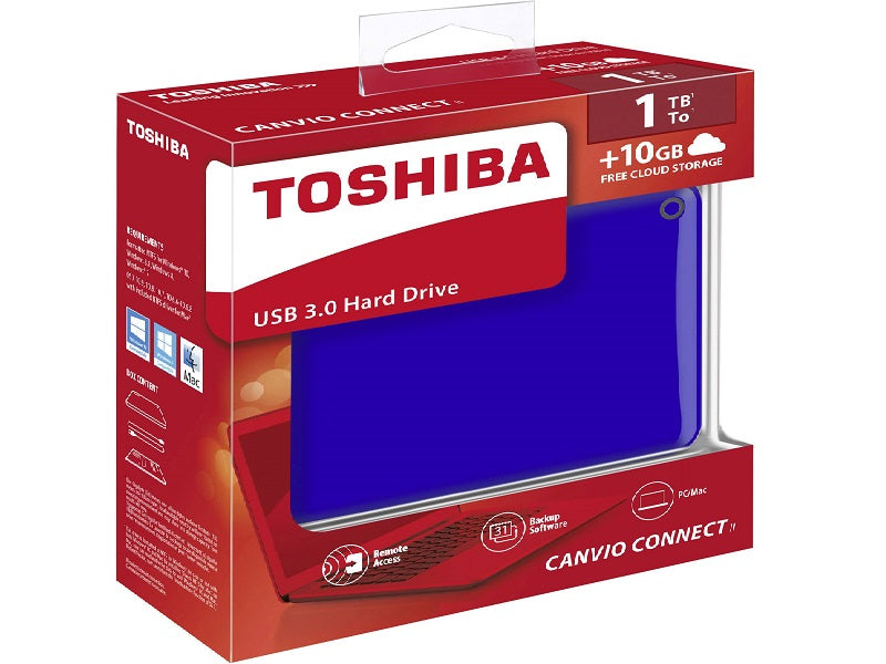TOSHIBA 1Tb External Hdd Usb3.0 Blue