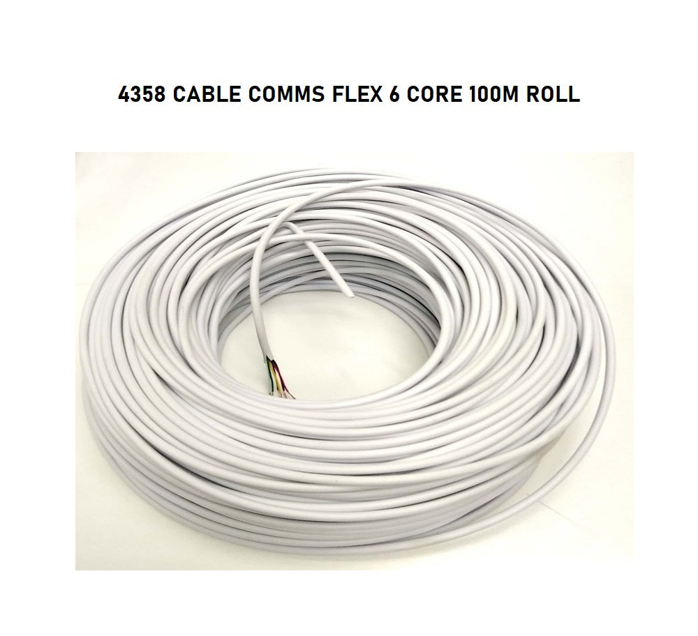 4358 Cable Comms Flex 6 Core 100M Roll
