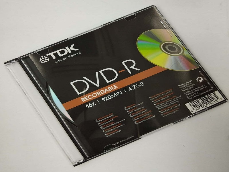 TDK Slim Jc Dvd-R Recordable