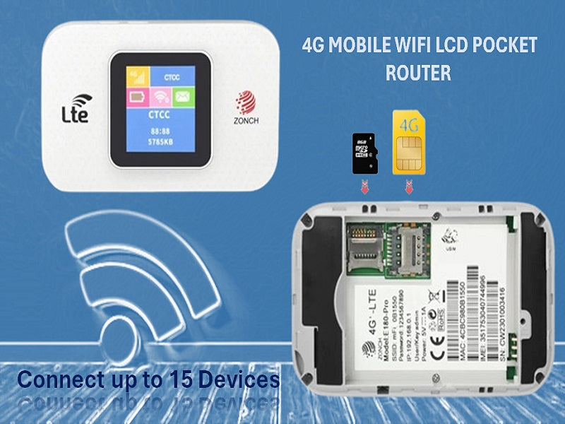 ZONCH 4G Mobile Wifi Lcd Pocket Router