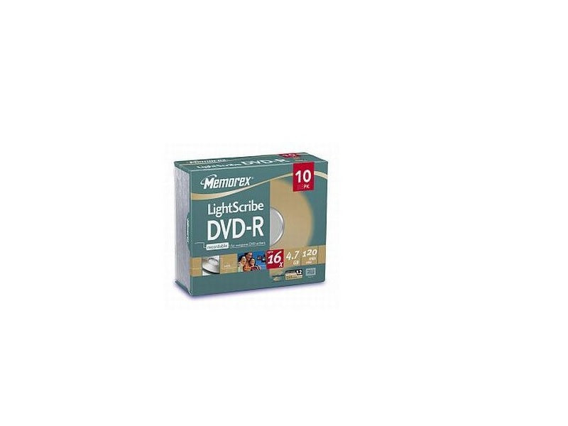 MEMOREX Lighscribe Dvd-R 10 Pck J Case