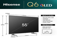 HISENSE 55" SMART QLED TV 55Q6N