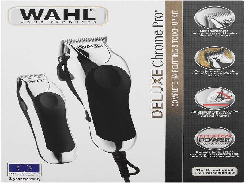 WAHL Deluxe Chrome Pro Touch Up Kit COMPLETE HAIRCUTTING (Pre-Loved)