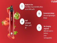 VUSE Go Max Dispos.Strawbery Ice Up 1500