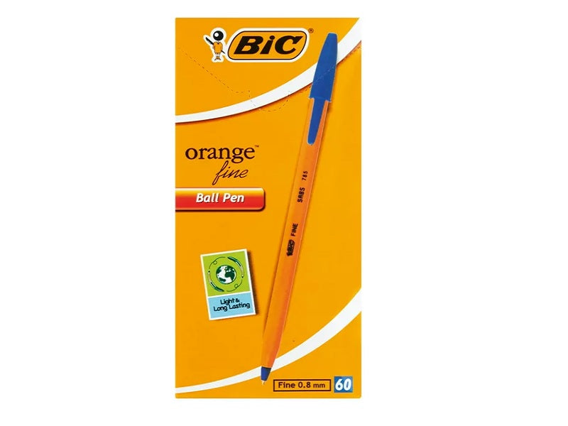 BIC Orange Fine Ball Pen Blue 60Pcs
