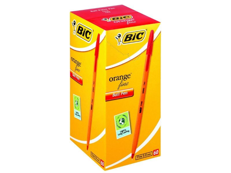 BIC Orange Fine Ball Pen Red 60Pcs