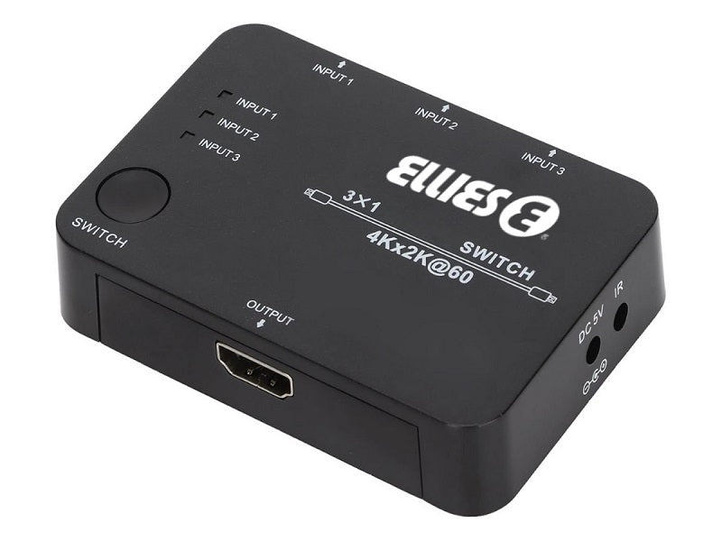 ELLIES 3X1 Port Hdmi Switch + Remote