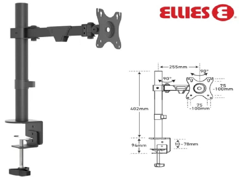 ELLIES Single Arm Height Adjustable