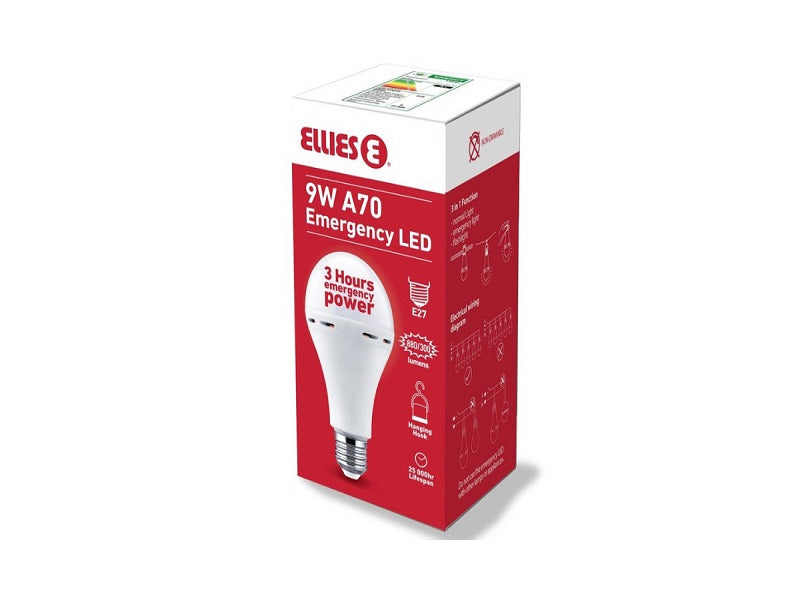 ELLIES 9W Led A70 Emergency Led ScrewTyp