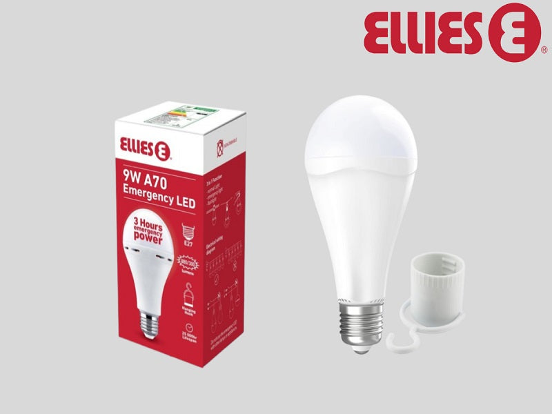 ELLIES 9W Led A70 Emergency Led ScrewTyp