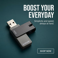 Baseline 16GB USB Flash Drive - USB 2.0, Swivel Design – view 4