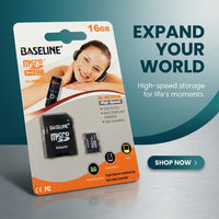 Baseline 16GB microSD Memory Card Class 4 - Camera, Smartphone, PDA – view 4
