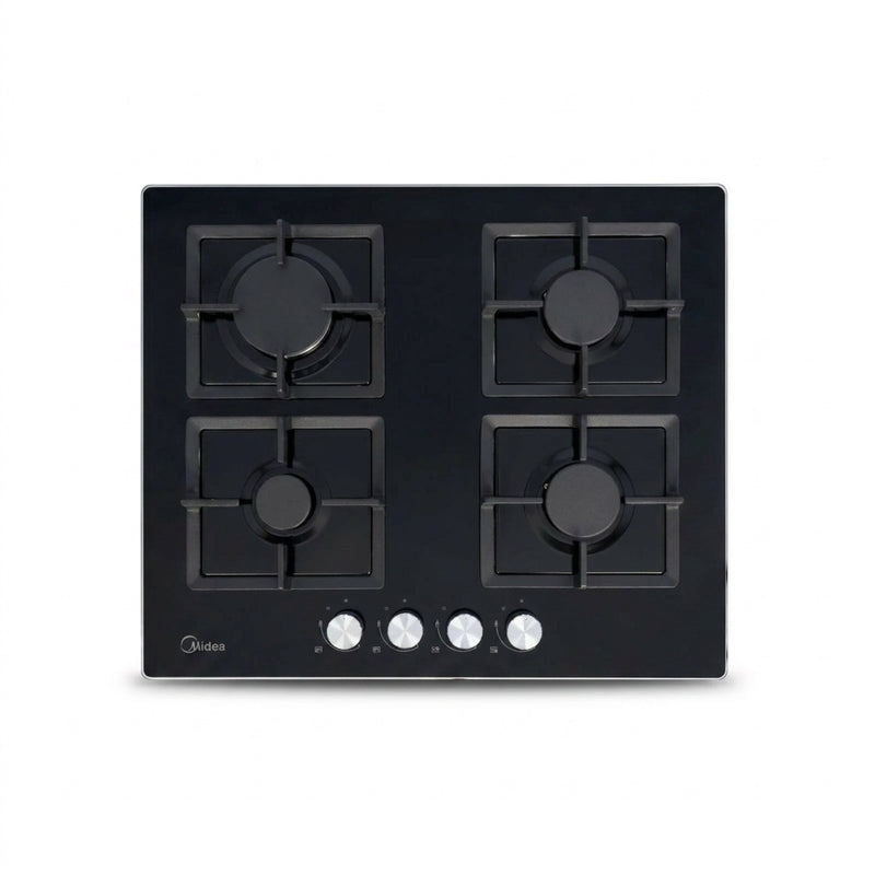 MIDEA 60 x 60cm - BLACK GAS ON GLASSHOB-
