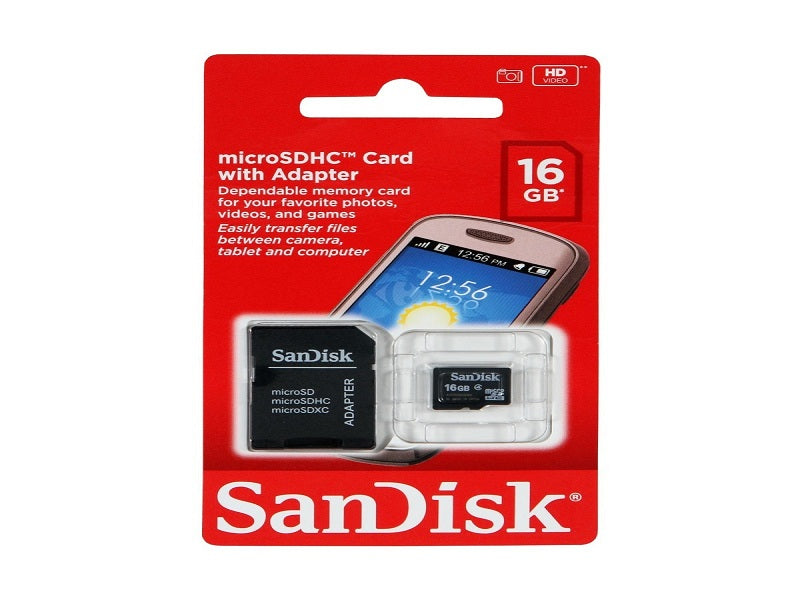 SANDISK 16Gb Micro Sdhc Class 4 With Ada