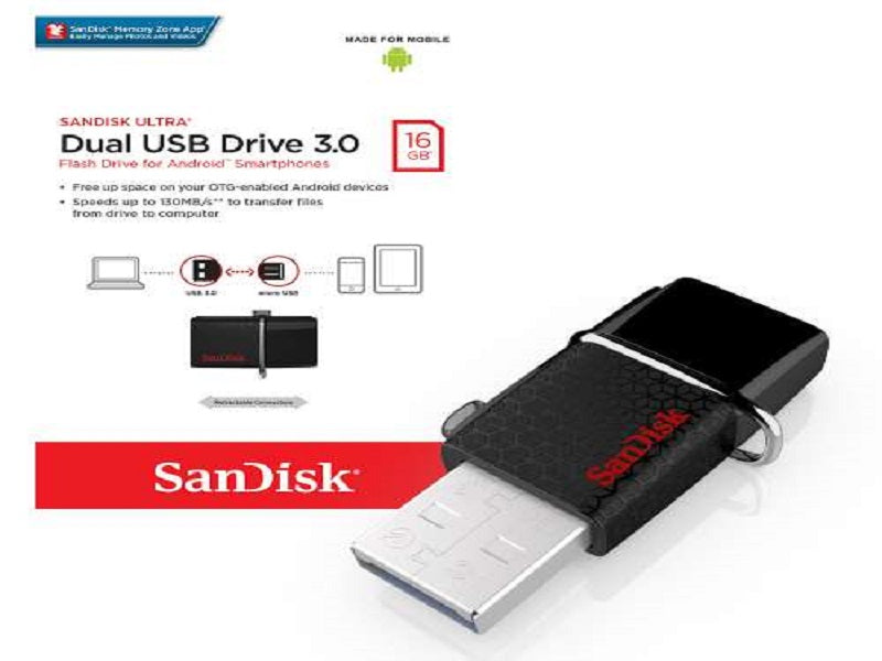 SANDISK 16Gb Android Dual Usb 3.0 Flash