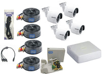 Hikvision 4CH 1MP Standard Bullet DIY KIT With Zatech Pre-made Cables