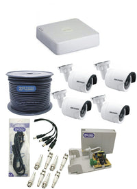 Hikvision 4CH 1MP Advanced Bullet KIT With ZAtech RG59 Cable