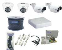 Hikvision 4CH 1MP Advanced Bullet Dome KIT With ZAtech RG59 Cable