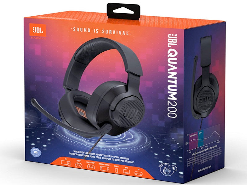 JBL Quantum 200 Wired Headphone (Black)