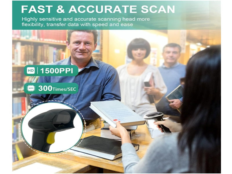 MOSS Code 2D Laser Barcode Scanner