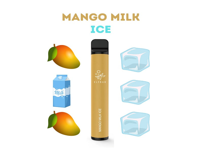 ELFBAR Dispo 800 Pufs Mango Mlk Ice  50M