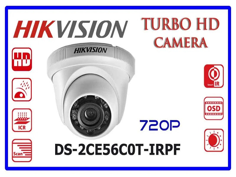 Hikvision 1Mp Plastic Dome 3.6Mm