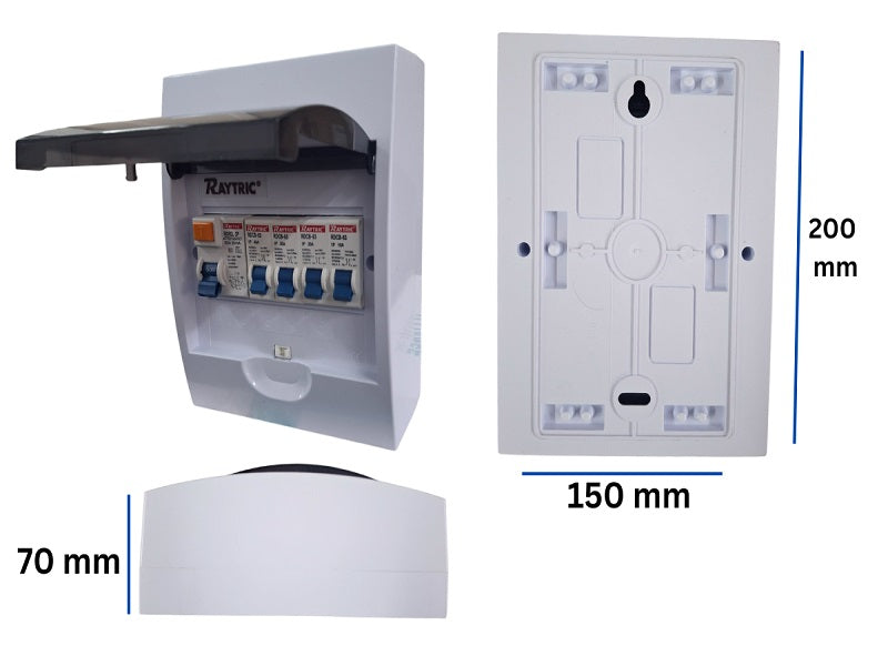 RAYTRIC 6Way Din Populated Surface Pvc