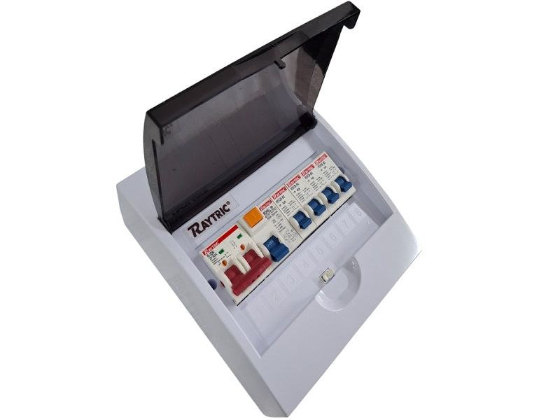 RAYTRIC 8Way Din Populated Surface Pvc