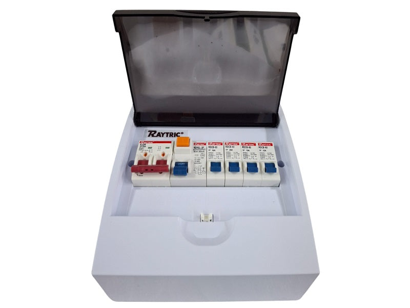 RAYTRIC 8Way Din Populated Surface Pvc