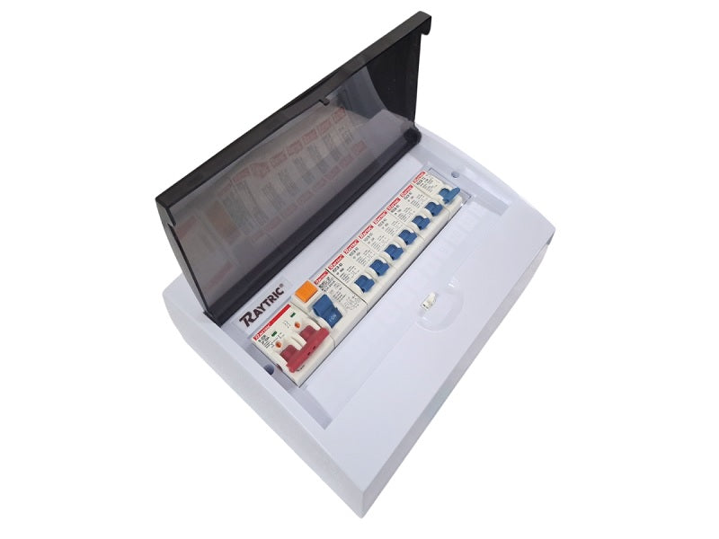 RAYTRIC 12Way Din Populated Surface Pvc