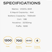 VOZOL Bar 1200 Dispo Lychee  Ice