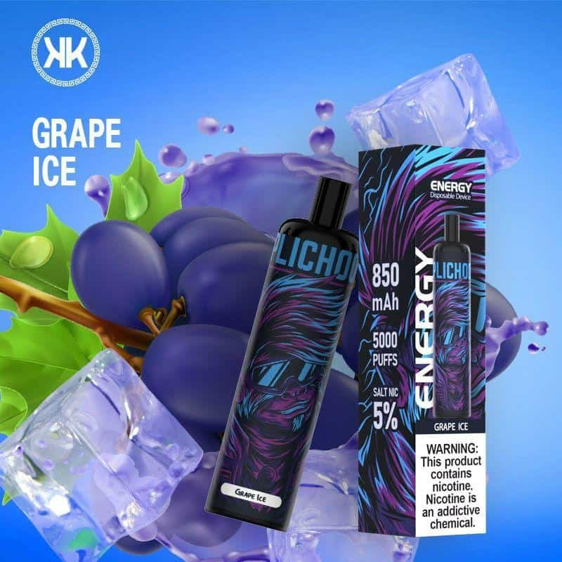 KK Energy Vapes 5000 Puff Grape Ice 50Mg