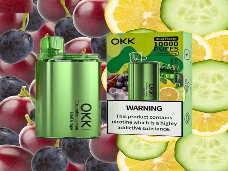 OKK Dual Flavor Cucumber Lemon+Ice Grape