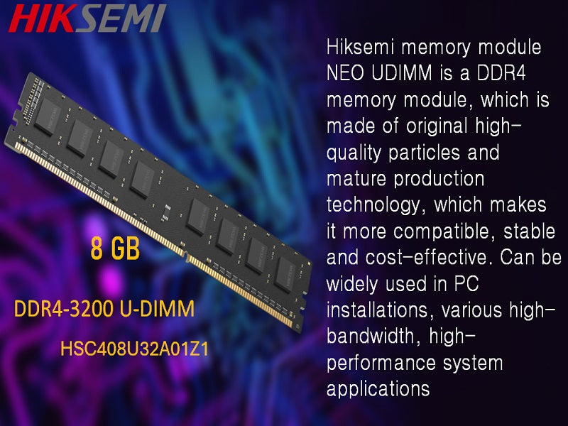 HIKSEMI Neo Ddr4 3200  8Gb Desktop Ram