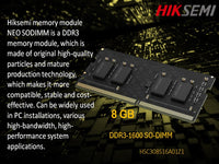 HIKSEMI Neo Ddr3 1600 8Gb Laptop Ram