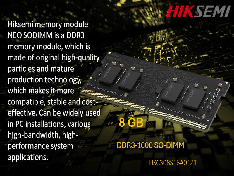 HIKSEMI Neo Ddr3 1600 8Gb Laptop Ram