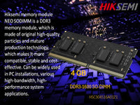 HIKSEMI Neo Ddr3 1600 4Gb Laptop Ram